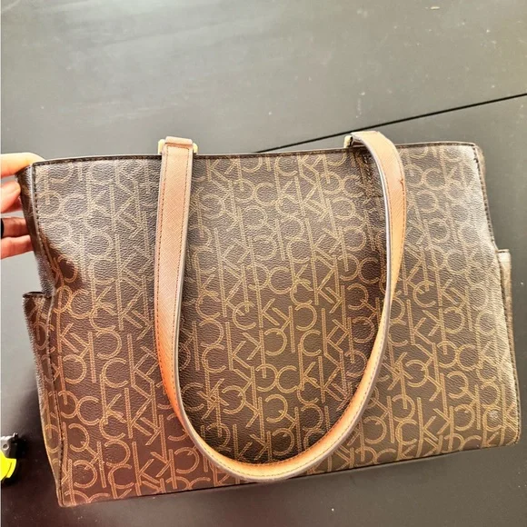 Calvin Klein Brown Logo Tote - Picture 4 of 7